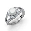 DEPHINI Pearl engagement ring