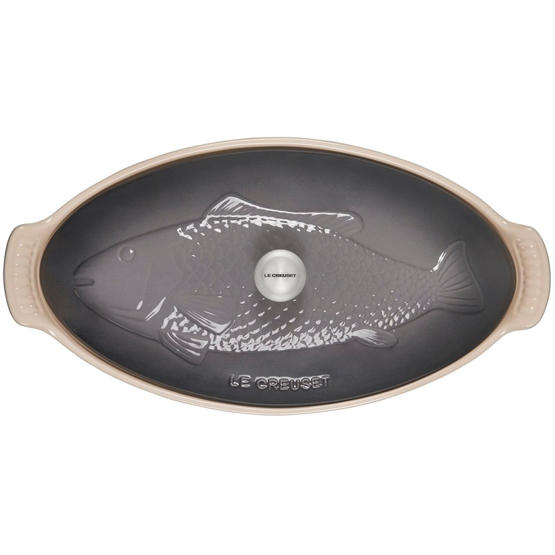 Le Creuset Heritage Stoneware Oval Fish Baker, 1.7qt., Oyster