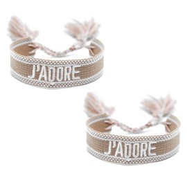 UILYNIU 2 Pieces Woven Bracelet, Partner Bracelets Braided Bracelet, Woven Bracelet, Adjustable Wrist Bracelet, Friendship Bracelet, Embroidered Bracelet, Unisex Friendship Bracelets (Brown),