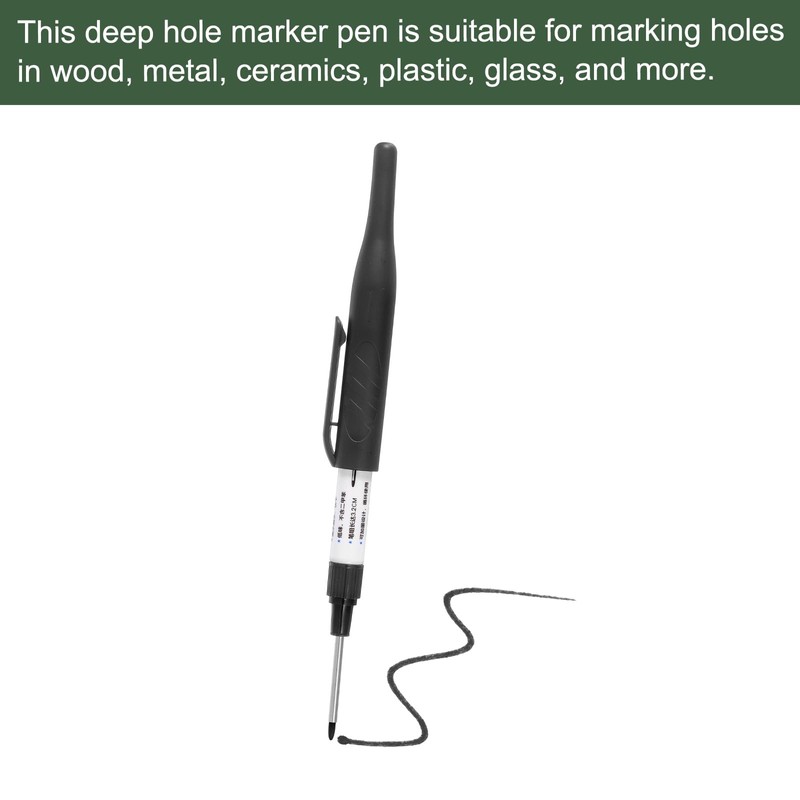 YOKIVE Set of 4 Deep Hole Marker Pens, Black Ink,