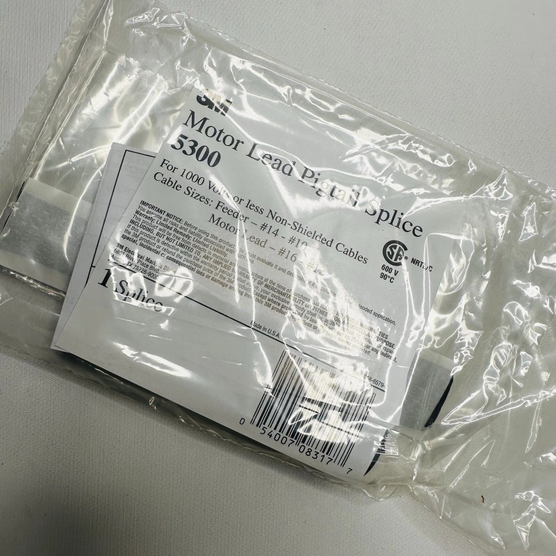 3М Motor Lead Pigtail Splice 3 Splices/Kit 5300, 1000 Volts