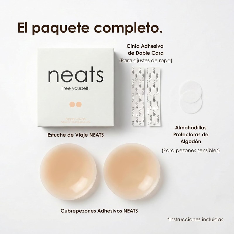 NEATS Cubrepezones para Mujeres, Pétalos de Pecho de Silicona Reutilizables,