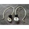 Earrings Elips Gemstone Black Tourmaline Silver-Plated