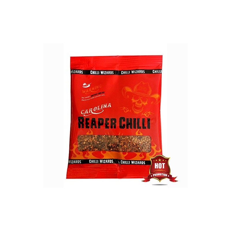 Genuine 100% Carolina Reaper Flakes 25g - Worlds Hottest Chilli