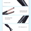 Hair Straightener Black Ergonomic Handle Ceramic Coating Electric Curling Iron