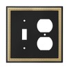 Pearled Frame Decorative Wall Plate Switch Plate Outlet Cover (Toggle/Duplex,