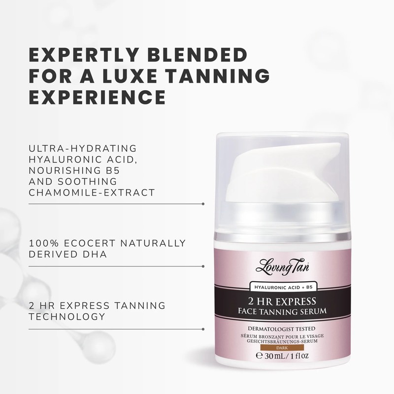 Loving Tan 2 Hour Face Tanning Serum 30ml - Dark