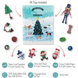 Fringe Studio Advent Calendar Plush Dog Toys, Have Yourself A Furry Little Christmas, 12 Piece Set, PetShop Collection (631019)