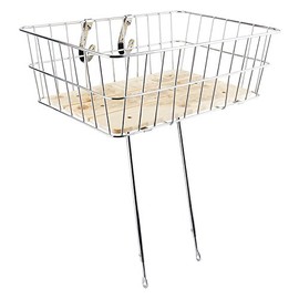 SUNLITE Woody Front Basket, 18 x 13 x 6, Silver