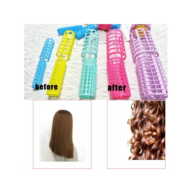 Ulifebetter 30Pcs 플라스틱 헤어 컬링기 셀프 그립 무히트 세트 -