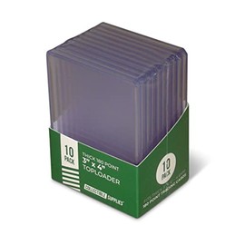 Paquete de 10 tarjetas coleccionables de 3 x 4 pulgadas de grosor, 180 puntos, 4,6 mm, cargadoras superiores