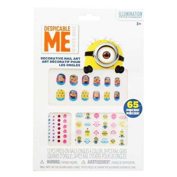 Despicable Me Minions 65 Piece Decorative Nail Art Kit