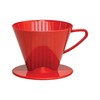 Fino Pour-Over Coffee Brewing Filter Cone, Number 2-Size, Red, Brews