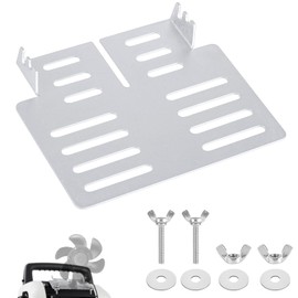 Wood Stove Fan Bracket Compatible with Mr. Heater Buddy MH9BX MH12HB MH18B, Bottom Hollow Design Wood Stove Fan Mounted Bracket Stainless Steel Fixing Fireplace Fan Outdoor Accessories