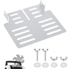 Wood Stove Fan Bracket Compatible with Mr. Heater Buddy MH9BX MH12HB MH18B, Bottom Hollow Design Wood Stove Fan Mounted Bracket Stainless Steel Fixing Fireplace Fan Outdoor Accessories