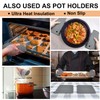 Walfos Silicone Trivet Mats - 4 Heat Resistant Pot Holders,