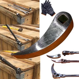 Crowbar Adapter Head Tools,Crowbar Adapter Head,Crow Bar Adapter,Adjustable Angle Head Drop Forged Steel pry bar Fits 3/8”Ratchet, 3.75"x.6" Ultra Compact Pry Bar,Leverage Design (1 PCS)