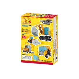 LaQ Hamacron Constructor Construction Vehicles | 130 + 10 Pieces | 6 Model | Age 5+ | Creative, Educational Construction Toy Block | Made in Japan,