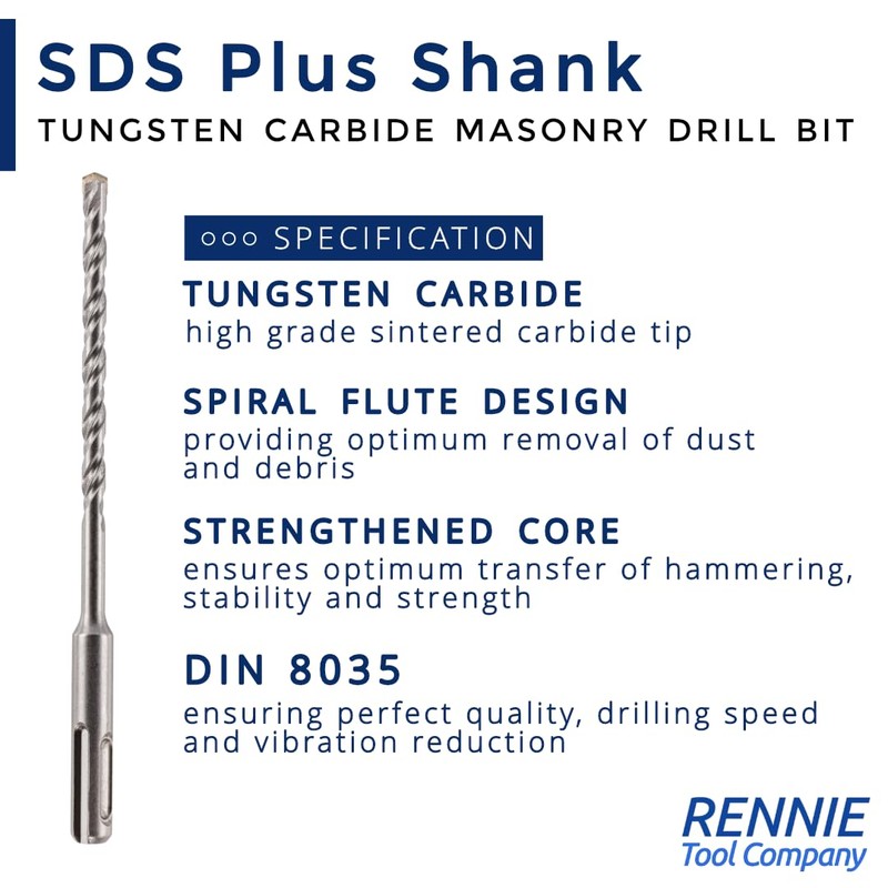 10 Pack Of - 7mm x 210mm Long SDS Plus