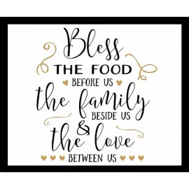 Handmade Bless The Food Before Us The Family Beside Us Love Us MAGNET