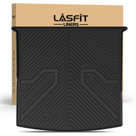 LASFIT Cargo Mat for Volkswagen Tiguan 2018-2024（Fit 5 Seats Not Fit 7 Seats）, Custom Fit All-Weather TPE Rubber Trunk Mat for VW Accessories, Waterproof, Easy to Clean, Black