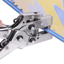 SOULONG Hole Punch Pliers, 5mm Dia Steel Manual Hole Puncher Eyelet Punch Kit Grommet Tool with 100pcs Metal Eyelets for Leather Paper Sealing Packaging