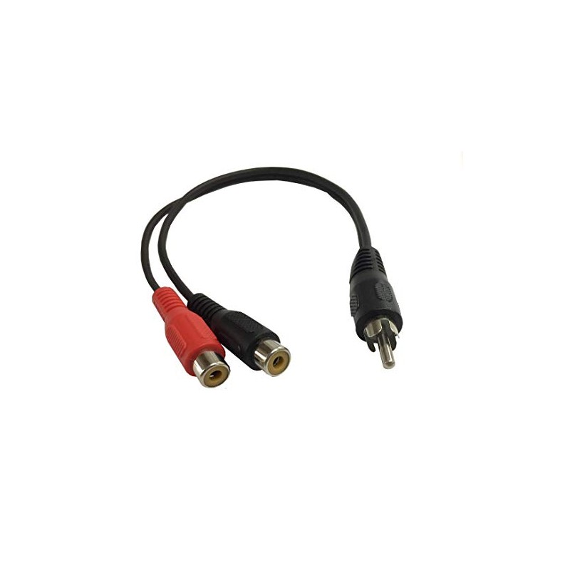 electrosmart 1 RCA Phono Male Plug to 2 RCA Phono