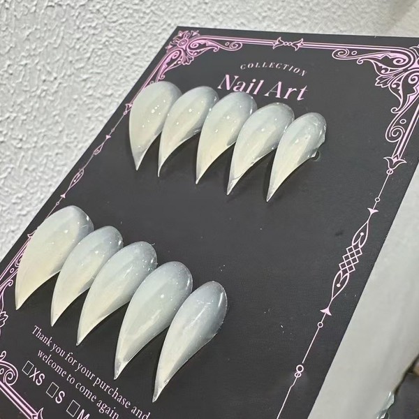 Handmade Press on Nails Extra Curve Stiletto Fake Nail Long