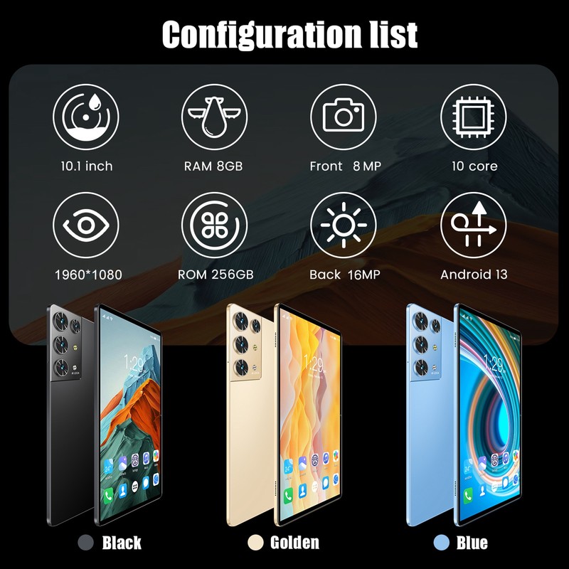 Tablet 8G+256GB Large Storage Capacity 7000mAh Battery 10.1 Inch Tablet