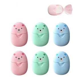 300 pieces mini travel paper, soap sheets, travel, paper soap, soap paper, portable soap with plastic box, for on the go, travel, camp, outdoor, hiking, small and easy to carry