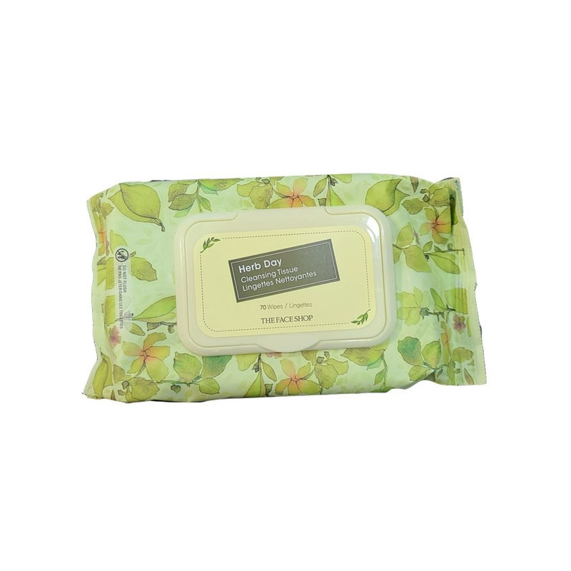 The Face Shop Herb Day Cleansing Tissues 70 sheets /