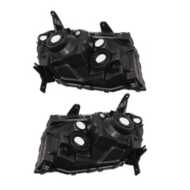 2012 2013 2014 2015 Pilot Headlights,Headlight Assembly Compatible with Honda Pilot 2012-2015 Halogen Headlamp Replacement Driver and Passenger Side Black Housing Amber Reflector