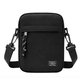 Freak Daikanyama Men's Mini Shoulder Bag, Cross-body Bag, Pochette, Sacoche, Lightweight, Simple, Waist Pouch, Black, Black