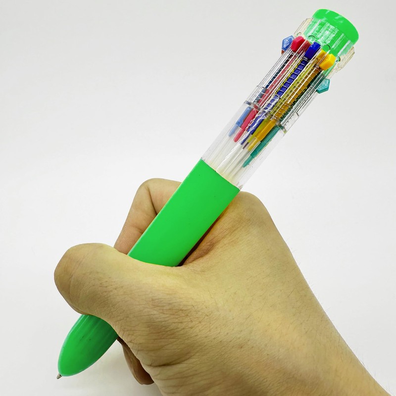 HeTaoCat Multicolor Pens 3 Pack 0.5mm 10-in-1 Retractable Ballpoint Pens
