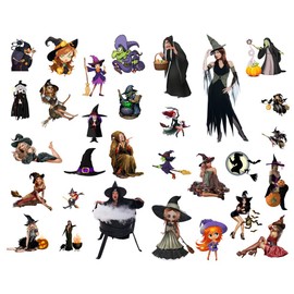 Seasonstorm Magic Witch Aesthetic Diary Travel Journal Paper Stickers Scrapbooking Stationery Sticker Flakes Art Supplies