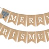 7-gost Burlap Merry Chrismukkah Banner Christmas and Hanukkah Party Garland