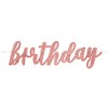 Rose Gold Glitz Happy Birthday Script Prismatic Foil Jointed Banner