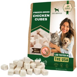 Beloved Pets Beloved Pets Dog & Cat Treats Freeze Dried Chicken Cubes 5.5 oz - All Natural Meat Raw Pet Food - Human Grade High-Protein Snacks & Grain-Free Jerky Chews for Cats and Small Dogs