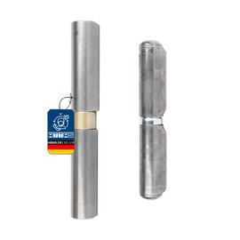 ATTAS Door Hinge for Welding, Galvanised Metal with Spring, 2 Pieces, Load Capacity 60 kg, Weld-On Hinge Gate Fitting Construction Tape