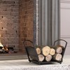 Fire Beauty Fireplace Log Holder Folding Firewood Rack,Stacking Rack,Storage Rack