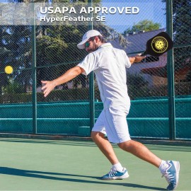 SENSCH Pickleball Paddles Set of 2 – USAPA Approved Fiberglass Rackets with 4 Balls.