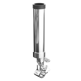 Fishing Rod Holder, 360° Adjustable Clamp Mount Fishing Rod Holder for 1-1/4" Rail Marine Grade Stainless Steel 316 Heavy-Duty Fishing Pole Holder for Boats (1 Pack)