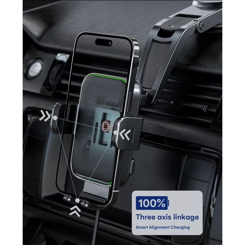 ZeeHoo 15W Fast Wireless Car Charger Power Grip CC70 Black