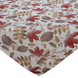 Tablecloth Print Design Leaves Allover with Goldlurex Tablecloth (85 x 85 cm)