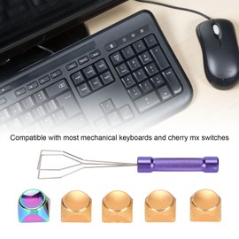 5Pcs Metal Keycaps, XDA Keycaps with Key Puller Special Touch Color Plating Beautiful Textures Decorative Compatible with Mechanical Gaming Keyboard(Gold)