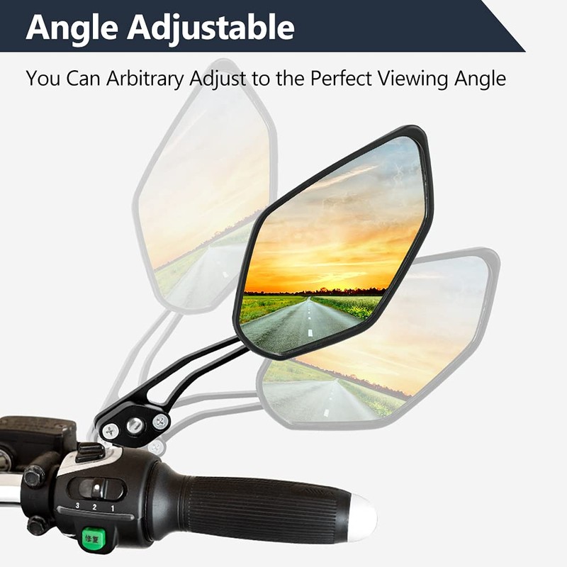 1 Pair 8mm 10mm Universal Motorcycle Rear View Mirrors Scooter