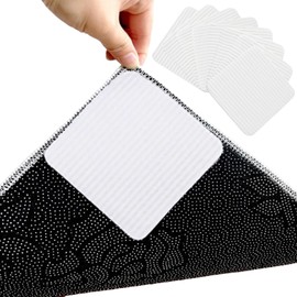 lohill Carpet Gripper, Non-Slip Mat, Pack of 8, Double-Sided Anti-Curling Rug Gripper, Washable and Reusable, Non-Slip Carpet Handle for Hardwood Floors, 10 x 10 cm Rugs and Mats