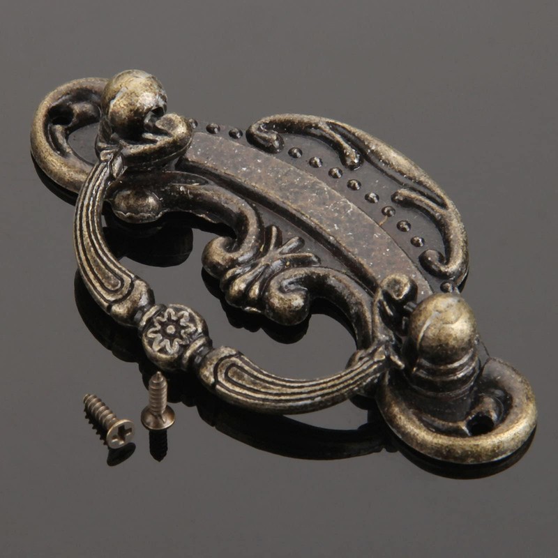 dophee 2-Pack Vintage Antique Bronze Pull Handle for Drawer Jewelry