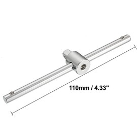 uxcell 1/4 Inch Drive Sliding Wrench Breaker Bar Adjustable T-Handle Socket Hand Tool