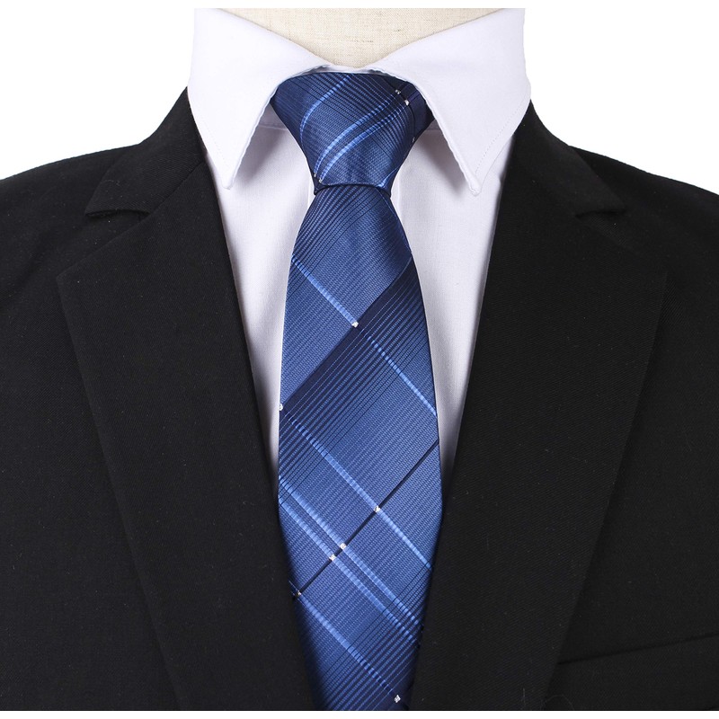 Corbata con cierre preatada para hombre, diseño de rayas, para
